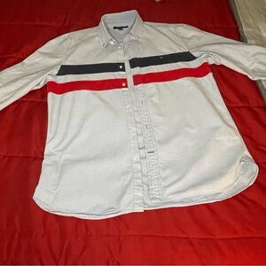 Tommy Hilfiger Denim Striped Casual Button-Down Shirt